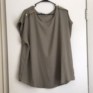 Olive Green Dress Top